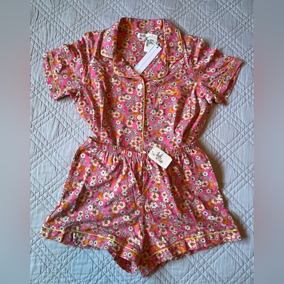 BEDHEAD RETRO FLORAL Short Sleeve Classic Shorty PJ Set, Medium (NWT) - Picture 7 of 15